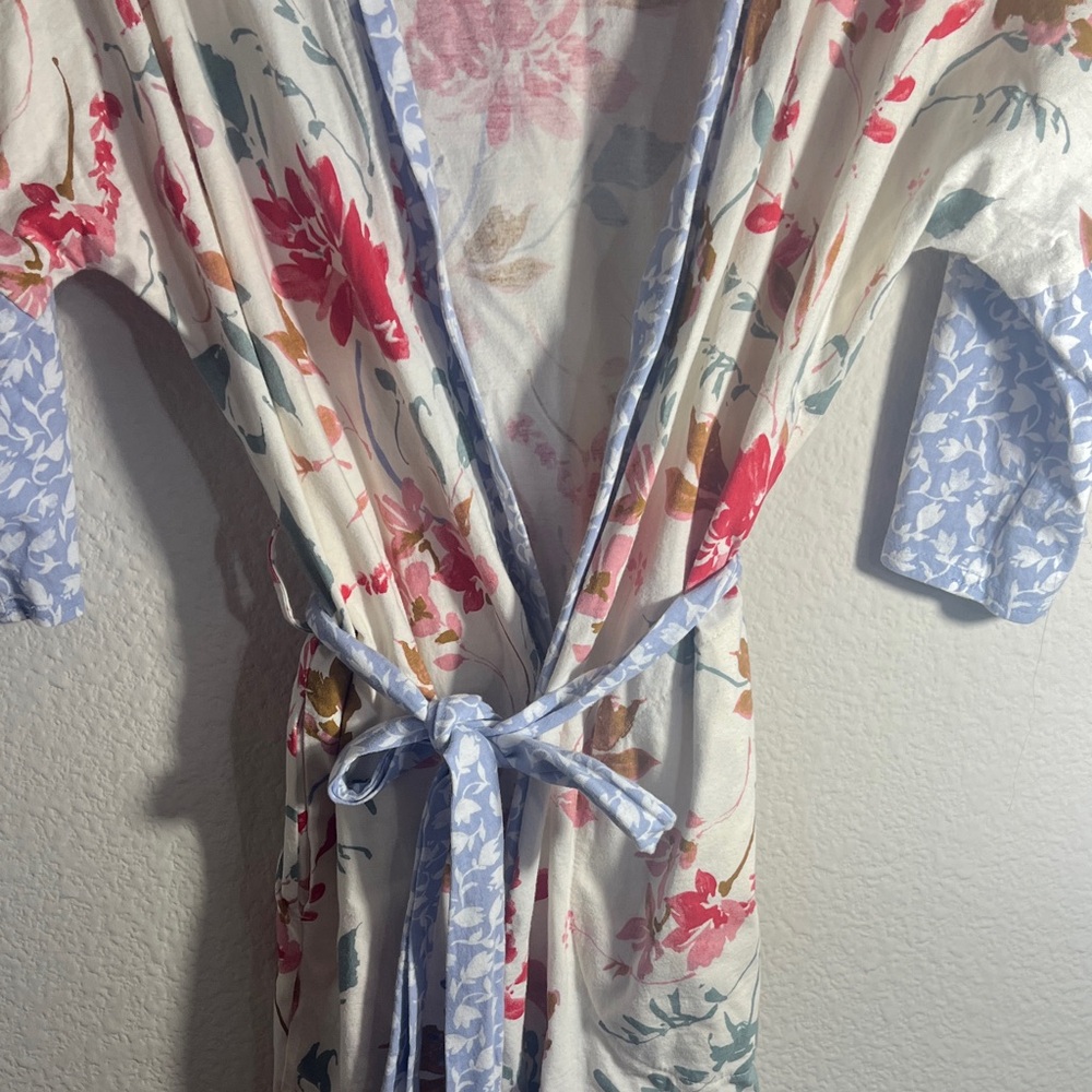 Pact Organic Cotton Staycation Short Robe floral size S cottagecore cozy - Picture 4 of 10